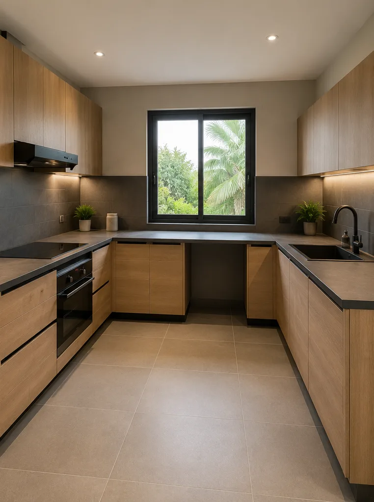 Cuisine après pose de carrelage